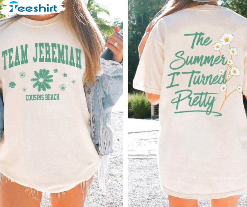 Cousins Beach Team Shirt, Summer I Turned Pretty Tee 2 Sided